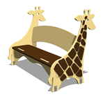 Скамья детская Жирафик МД014