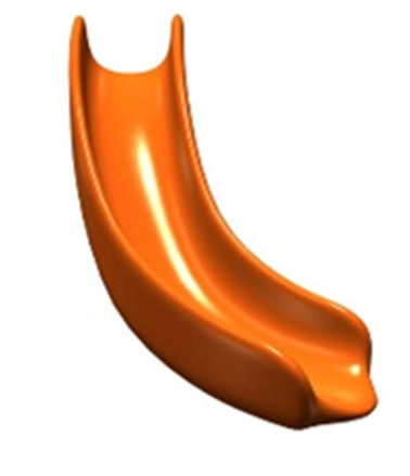 Спуск одинарный поворотный 90 (правый)