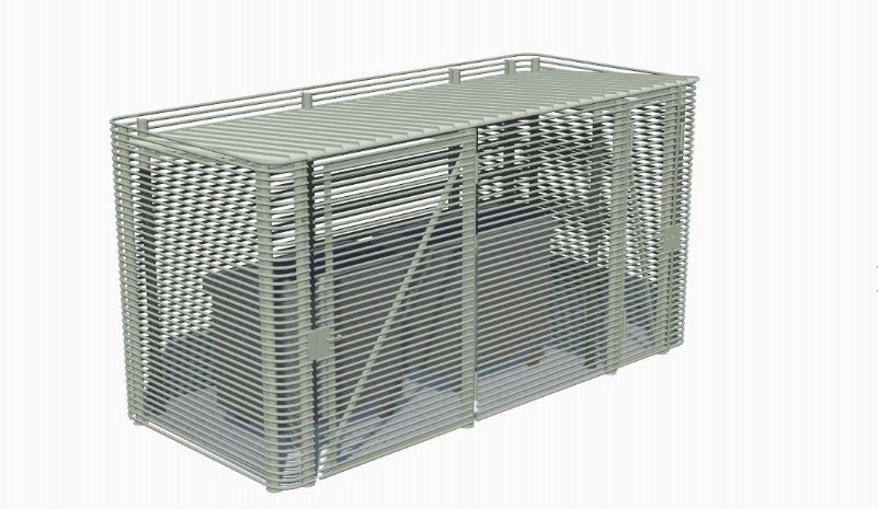 контейнерная площадка с ровной крышей